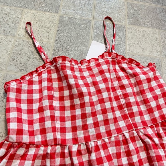 NWT Love On a Hanger Red Checkered Tank Top - Picture 2 of 6